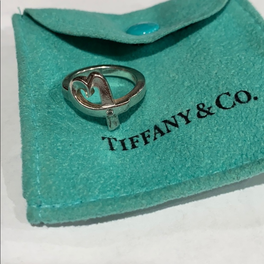 AUTHENTIC TIFFANY & CO DIAMOND HEART RING